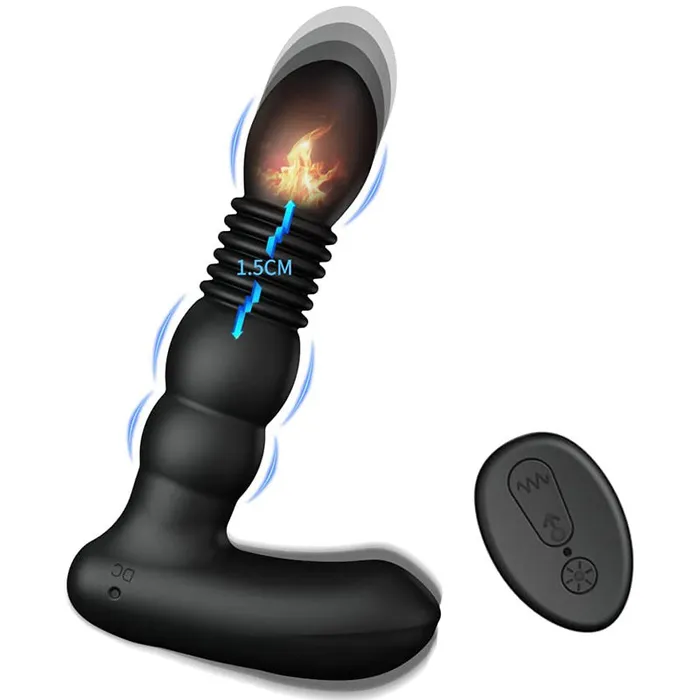 Male Sex Toys Lurevibe Telescopic Vibrator Remote Control Prostate Massager Male Female Masturbator