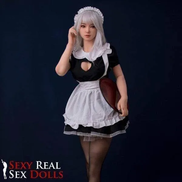 Male Sex Toys Sino Doll 162cm 5ft 3 ECup French Maid Middle Eastern Sex Doll Agatha