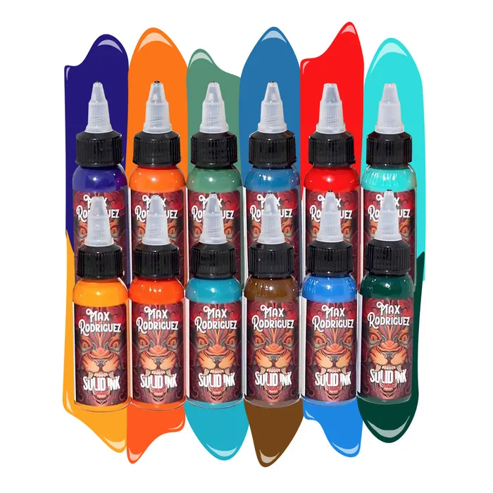 12 Color Max Rodriguez Set Solid Ink 1oz Bottles Solid Ink Female Sex Toys