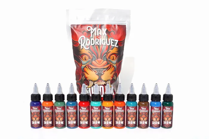 12 Color Max Rodriguez Set Solid Ink 1oz Bottles Solid Ink Female Sex Toys