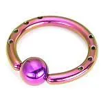 12g Industrial Captive Bead Ring with Drilled Holes Painful Pleasures Male Sex Toys 12g Industrial Captive Bead Ring with Drilled Holes Painful Pleasures Male Sex Toys