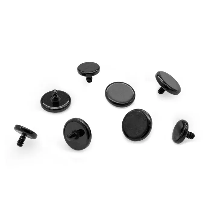 14g12g Internally Threaded PVD Black Titanium Flat Disc Top Price Per 1 Painful Pleasures Anal 14g12g Internally Threaded PVD Black Titanium Flat Disc Top Price Per 1 Painful Pleasures Anal