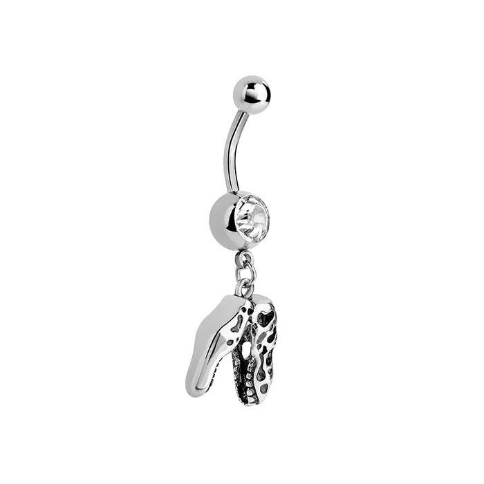 14g 38 TRex Skull Dangle Belly Button Ring Painful Pleasures Male Sex Toys
