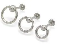 14g Lip Ring with Slave Captive Hoop Labret Stud Body Jewelry Painful Pleasures Male Sex Toys 14g Lip Ring with Slave Captive Hoop Labret Stud Body Jewelry Painful Pleasures Male Sex Toys