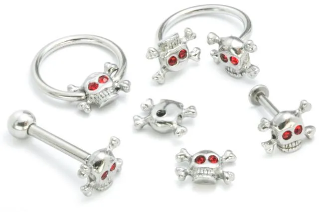 14g Red Eyes Skull N Bones Top Price Per 1 Painful Pleasures Vibrators