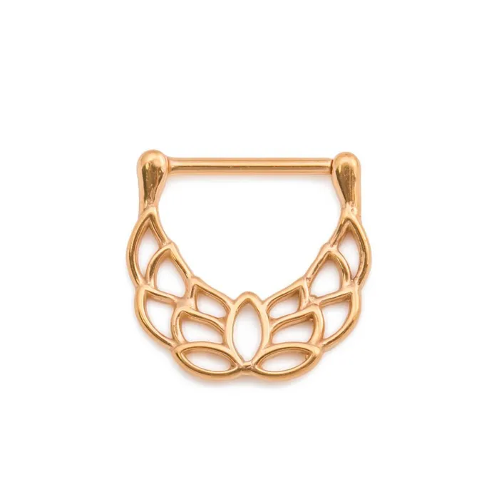 14g Spreading Wings Gold Plated Steel Nipple Clicker Price Per 1 Painful Pleasures Anal