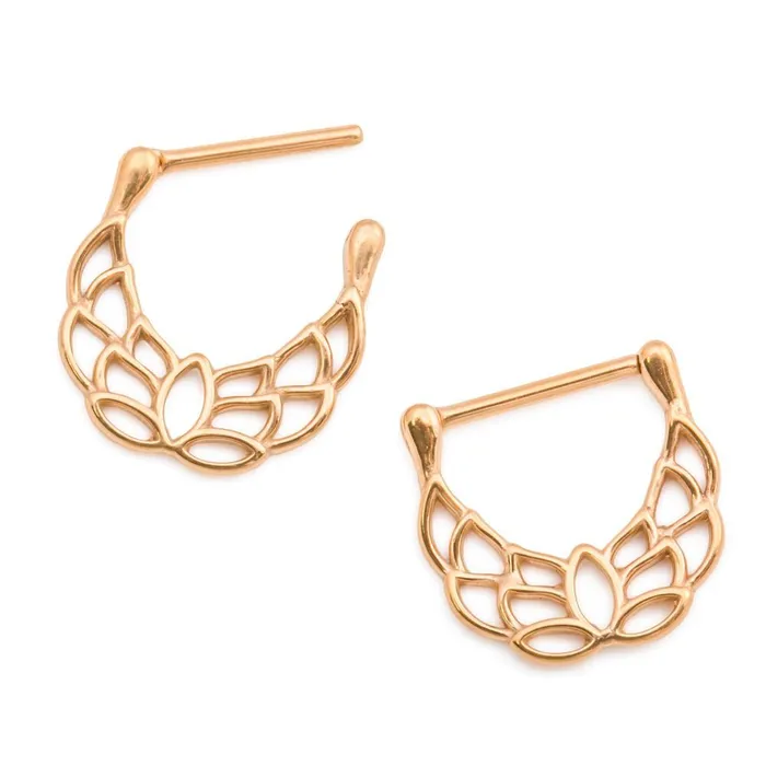 14g Spreading Wings Gold Plated Steel Nipple Clicker Price Per 1 Painful Pleasures Anal