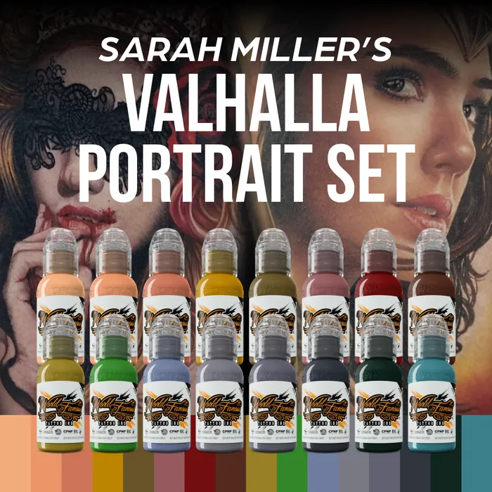16 Color Sarah Miller Valhalla Portrait Set World Famous Tattoo Ink Pick Size World Famous Male Sex Toys