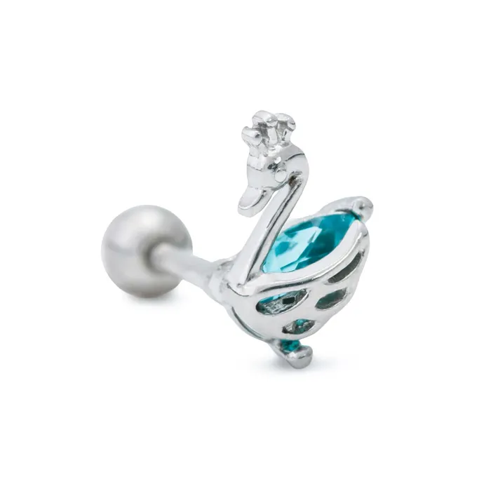 16g 516 Aqua Jeweled Swan Straight Barbell Price Per 1 Painful Pleasures Female Sex Toys 16g 516 Aqua Jeweled Swan Straight Barbell Price Per 1 Painful Pleasures Female Sex Toys