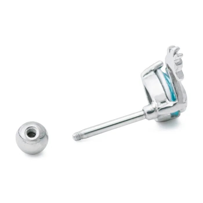 16g 516 Aqua Jeweled Swan Straight Barbell Price Per 1 Painful Pleasures Female Sex Toys