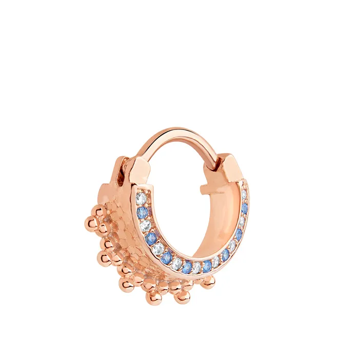 16g PVD Rose Gold Aqua Jeweled Majesty Septum Clicker Painful Pleasures Vibrators