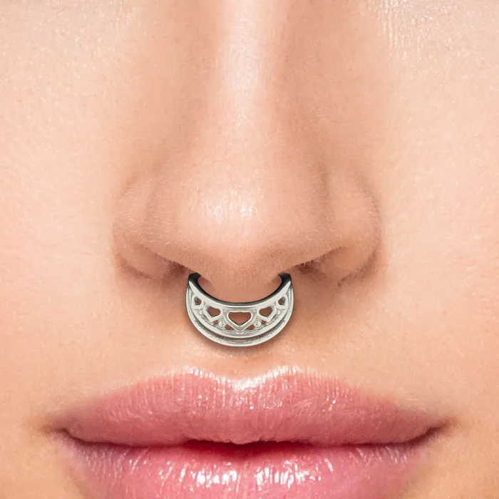 16g Simple Maori Band Steel Septum Clicker Painful Pleasures Male Sex Toys