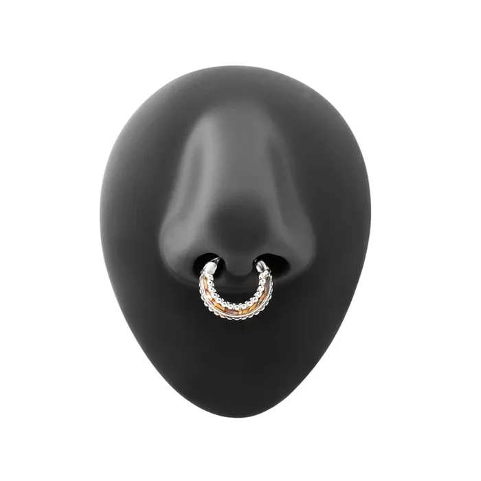16g Stacked Abalone Clicker Ring Painful Pleasures Male Sex Toys