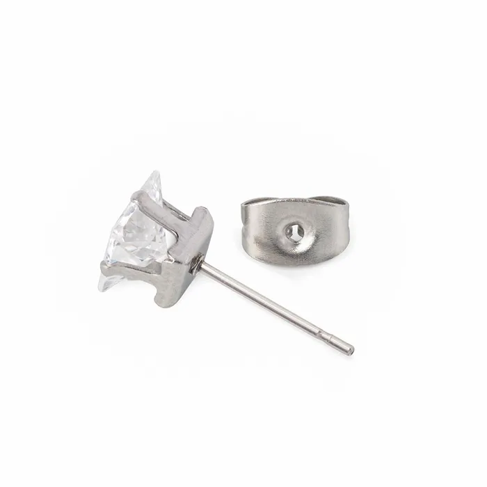 22g Square Crystal Jewel Stud Earrings Price Per 2 Monster Steel Female Sex Toys