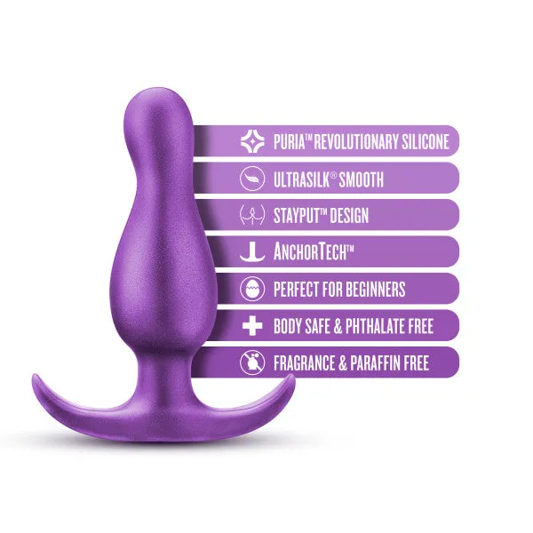 Anal Blush Matrix First Time Flexible Silicone Butt Plug Galactic Purple