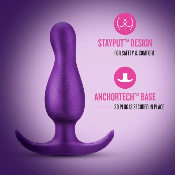 Anal Blush Matrix First Time Flexible Silicone Butt Plug Galactic Purple