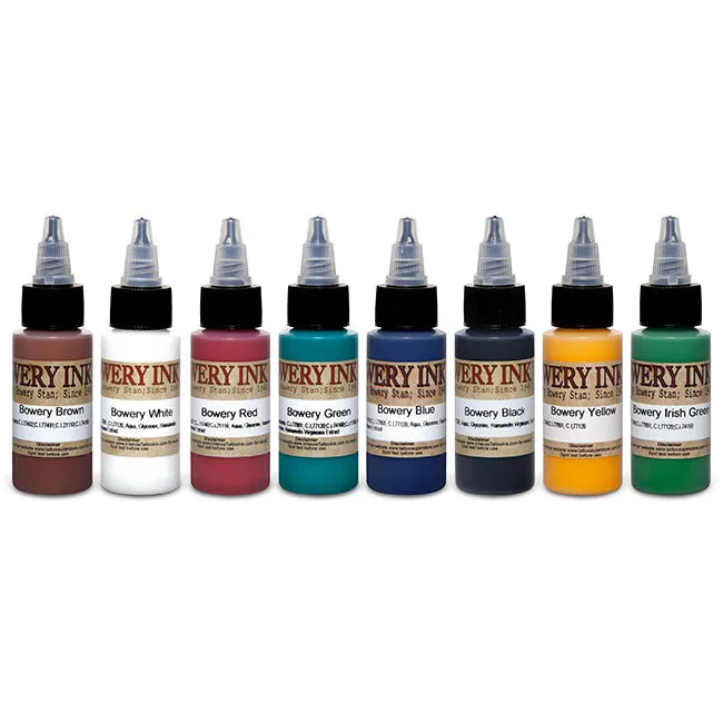 Anal Bowery Ink 1oz Set Intenze Tattoo Ink 8 Bottles Intenze