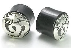 Anal Elementals Organics SILVER DRAGON Natural Horn Body Jewelry Wholesale Plugs Price Per 1