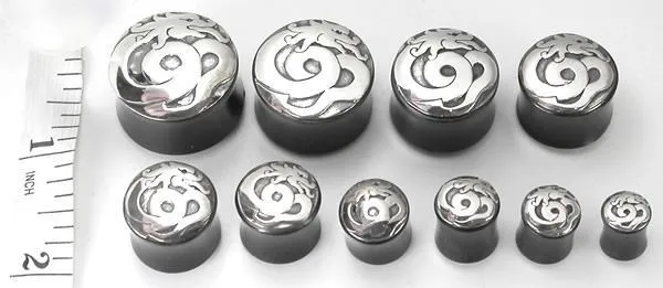 Anal Elementals Organics SILVER DRAGON Natural Horn Body Jewelry Wholesale Plugs Price Per 1
