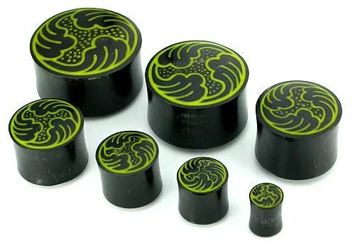 Anal Elementals Organics Waves Inlayed on Organic Horn Plug 6g 1 14 Price Per 1