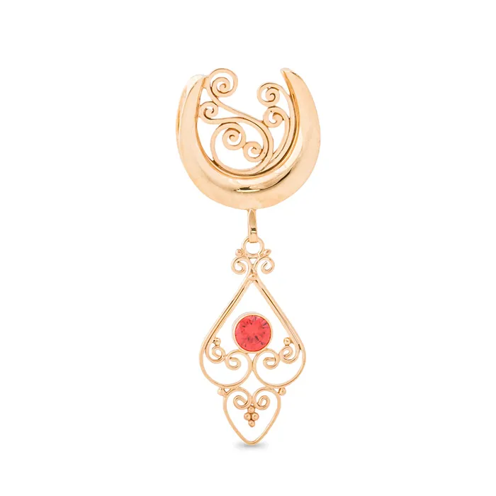 Anal Elementals Organics Wayward Winds Gold Plated Saddle Plug with Heart Dangle Price Per 1 Anal Elementals Organics Wayward Winds Gold Plated Saddle Plug with Heart Dangle Price Per 1
