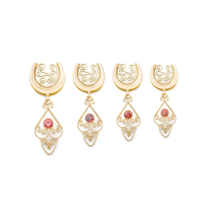 Anal Elementals Organics Wayward Winds Gold Plated Saddle Plug with Heart Dangle Price Per 1
