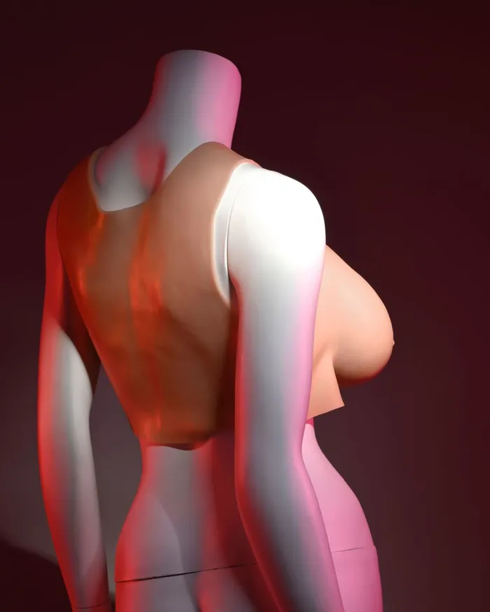 Anal Evolved Novelties Gender X Wearable Silicone D Cup Breasts Vanilla