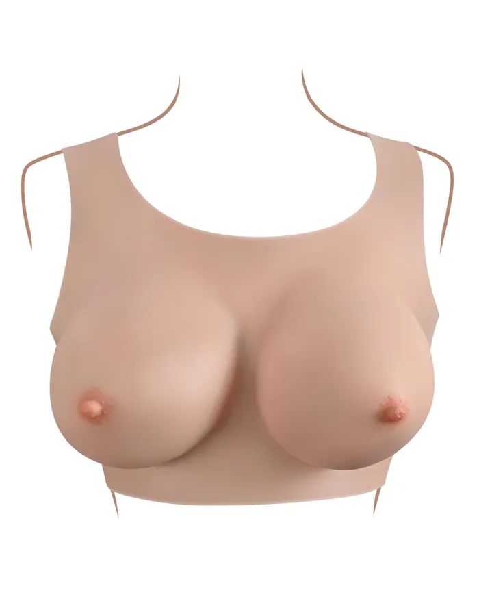 Anal Evolved Novelties Gender X Wearable Silicone D Cup Breasts Vanilla