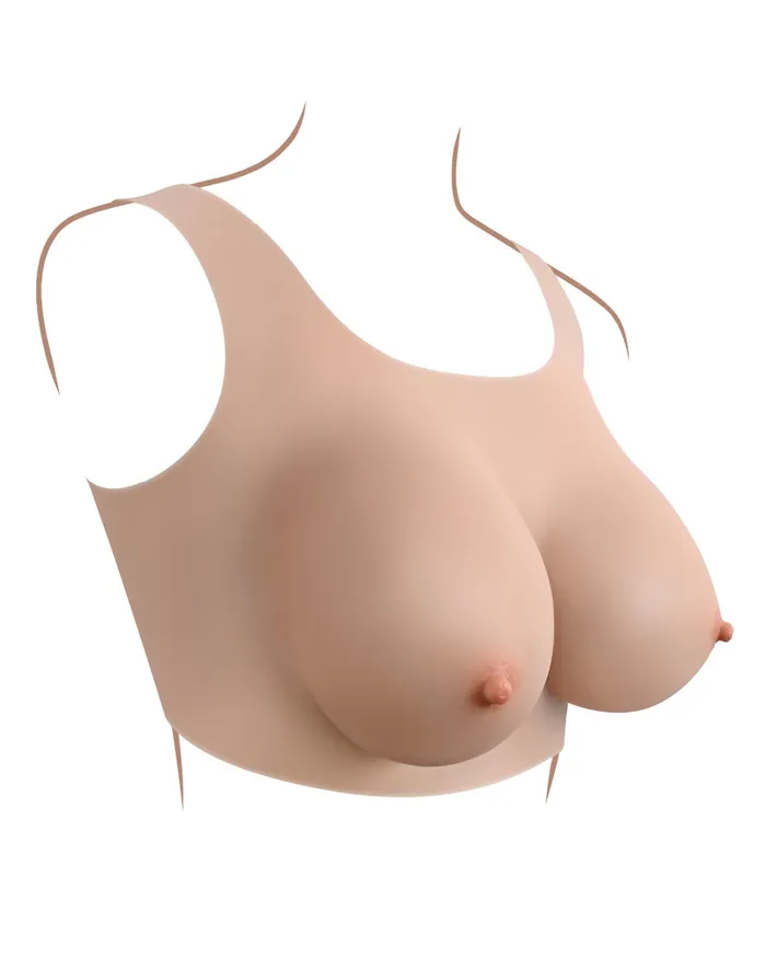 Anal Evolved Novelties Gender X Wearable Silicone D Cup Breasts Vanilla