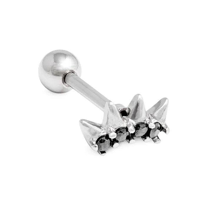 Anal Painful Pleasures 16g 516 Black Jewel Crown Externally Threaded Straight Barbell Price Per 1 Anal Painful Pleasures 16g 516 Black Jewel Crown Externally Threaded Straight Barbell Price Per 1