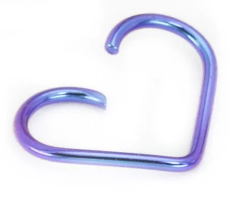 Anal Painful Pleasures 16g Niobium Unbreakable Heart 5 Sizes