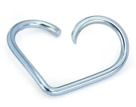 Anal Painful Pleasures 16g Niobium Unbreakable Heart 5 Sizes