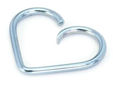 Anal Painful Pleasures 16g Niobium Unbreakable Heart 5 Sizes