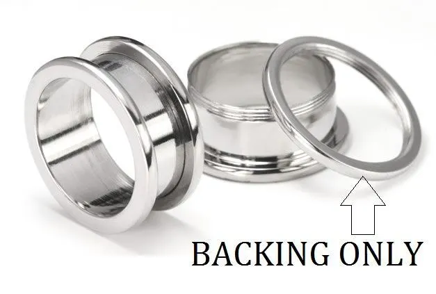 Anal Painful Pleasures BACKING ONLY For Threaded Tunnels 10g to 1 Price Per 1