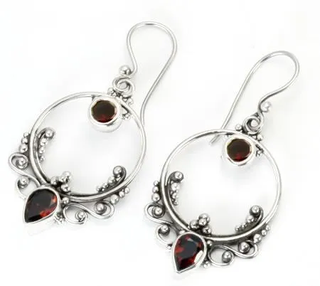 Anal Painful Pleasures Bali Frame Indonesian Style Sterling Silver Earrings French Hook