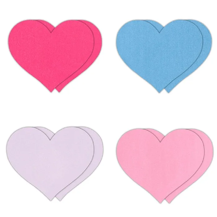 Anal Pretty Pasties Hearts in Pinks and Blues Set of 4 NS Novelties