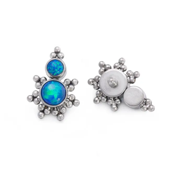 Anal Tilum Tilum 14g12g Internally Threaded Micron Beaded Stacked Opal Titanium Top Price Per 1