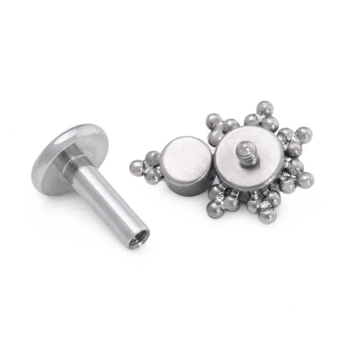 Anal Tilum Tilum 14g12g Internally Threaded Micron Beaded Stacked Opal Titanium Top Price Per 1
