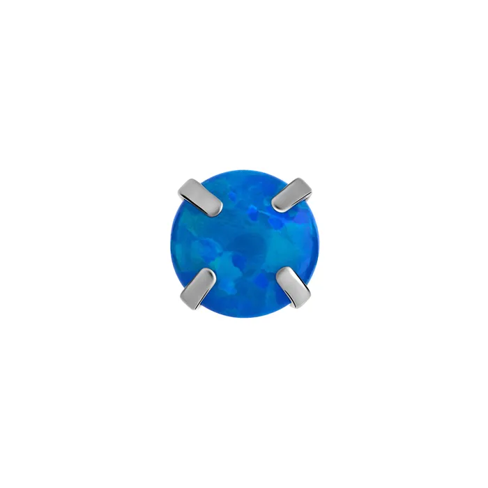 Anal Tilum Tilum 18g16g Internally Threaded Square ProngSet 4mm Round Opal Top Price Per 1
