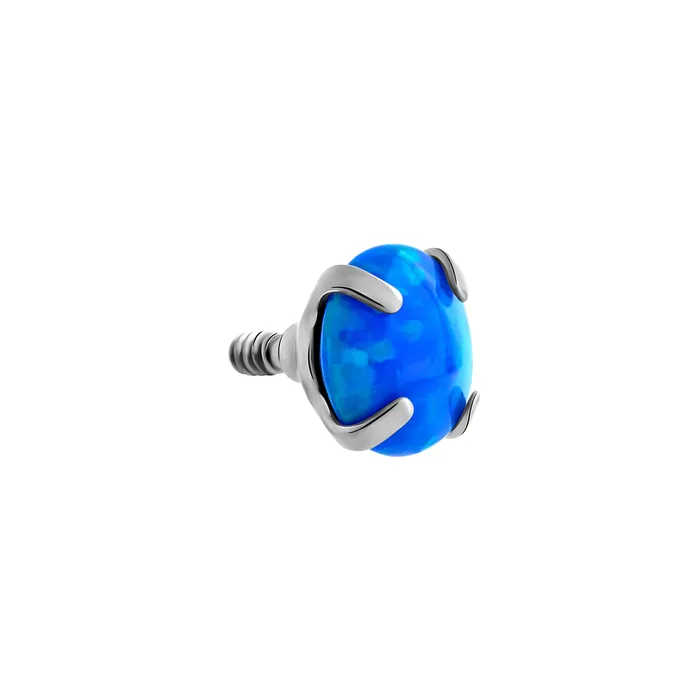 Anal Tilum Tilum 18g16g Internally Threaded Square ProngSet 4mm Round Opal Top Price Per 1
