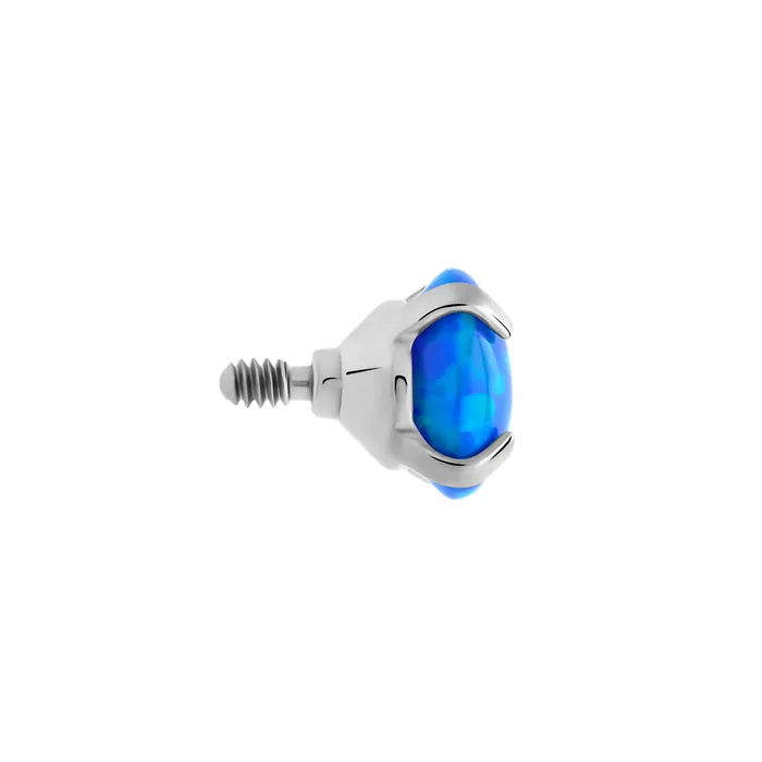 Anal Tilum Tilum 18g16g Internally Threaded Square ProngSet 4mm Round Opal Top Price Per 1