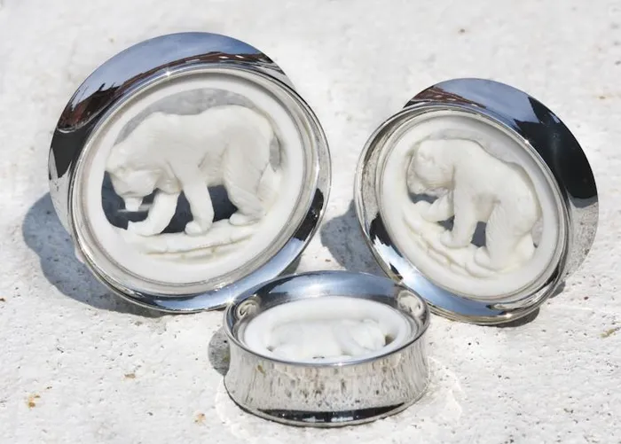 BEAR Insert Bone SYNTHESIS PLUGS Double Flare Steel 20mm 34mm Price Per 1 Elementals Organics Dildos