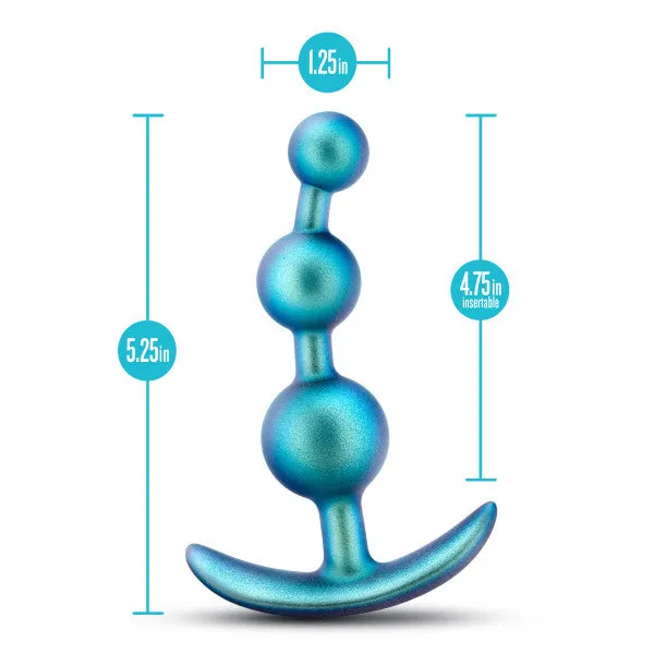 Blush Anal Matrix First Time Soft Silicone Anal Beads Shimmery Blue