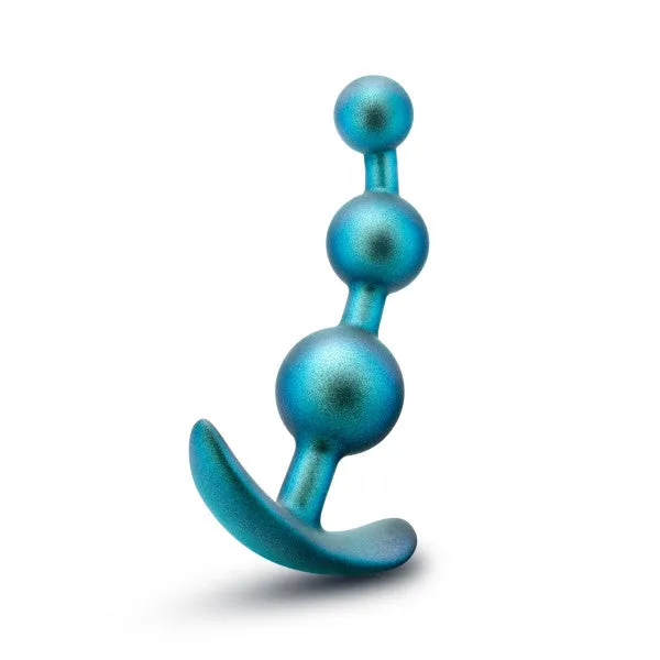 Blush Anal Matrix First Time Soft Silicone Anal Beads Shimmery Blue