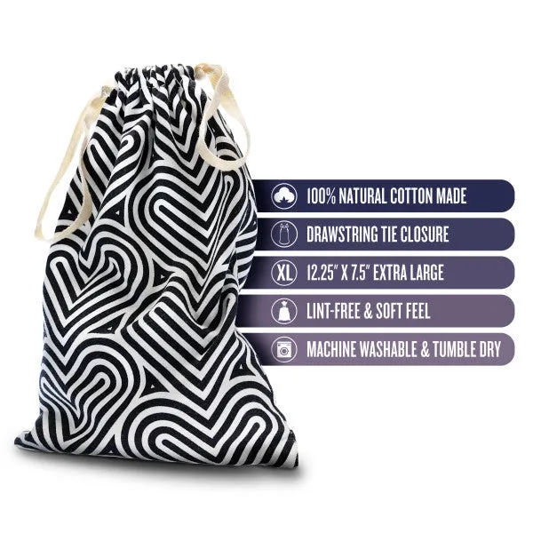 Blush Bomba Black White Hearts Sex Toy Storage Bag Blush Vibrators