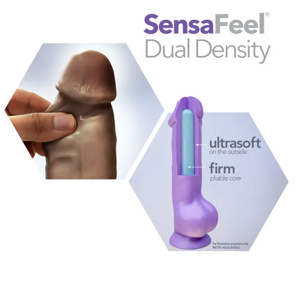 Blush Dildos Au Naturel 8 Inch Dual Density Suction Cup Dildo with Balls Chocolate