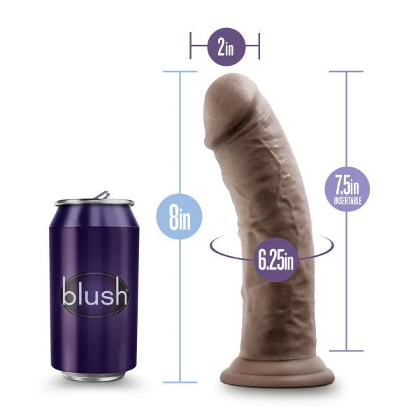 Blush Dildos Au Naturel 8 Inch Realistic Feel Dual Density Suction Cup Dildo Dark Chocolate Blush Dildos Au Naturel 8 Inch Realistic Feel Dual Density Suction Cup Dildo Dark Chocolate