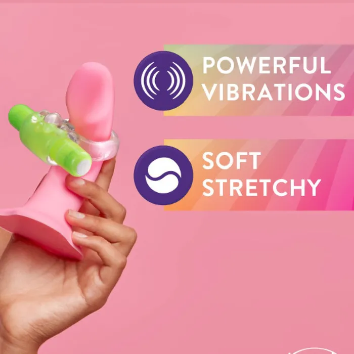 Blush Teaser Vibrating Beginners Cock Ring Glow in the Dark Green Male Sex Toys
