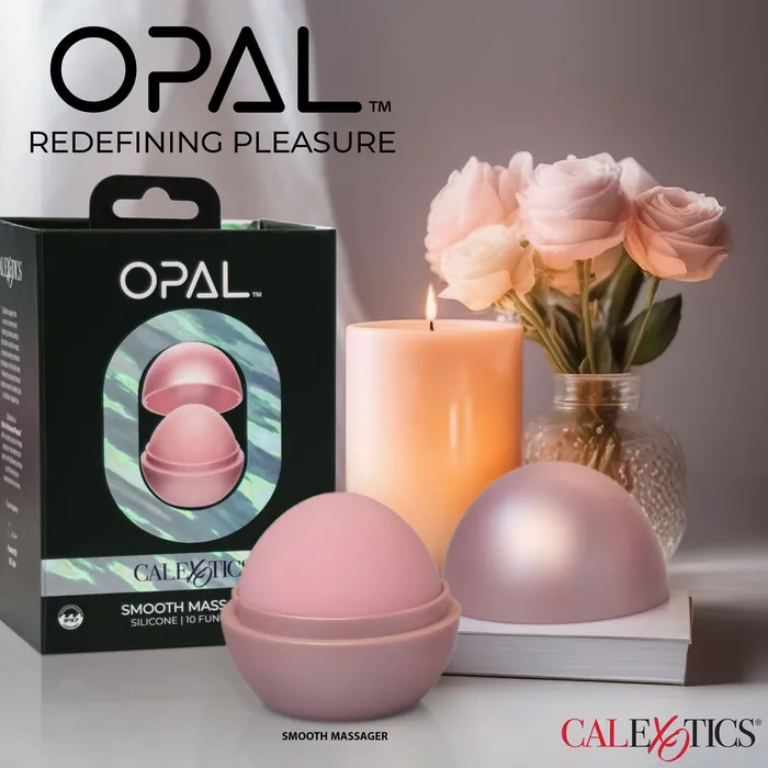 CalExotics Female Sex Toys Opal Smooth Discreet Ultra Powerful External Vibrator with Lid Pink CalExotics Female Sex Toys Opal Smooth Discreet Ultra Powerful External Vibrator with Lid Pink