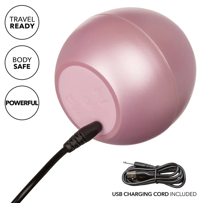 CalExotics Female Sex Toys Opal Smooth Discreet Ultra Powerful External Vibrator with Lid Pink